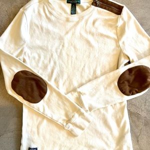 Ralph Lauren size medium long sleeve shirt with suede elbow patches